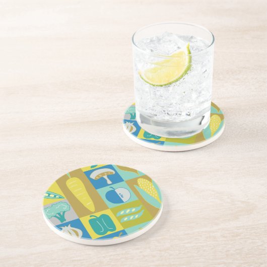 Dessous De Verre En Grès Veggie Blocks II (Côté)