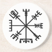 Dessous De Verre En Grès Vegvísir (Viking Compass) (Devant)