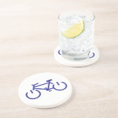 Dessous De Verre En Grès Vélo bleu de puissance (Côté)