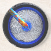 Dessous De Verre En Grès Vélo hippie (Devant)