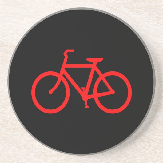 Dessous De Verre En Grès Vélo Rouge (Devant)