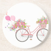 Dessous De Verre En Grès Vélo Whimsical Rose (Devant)