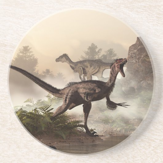 Dessous De Verre En Grès Velociraptors (Devant)