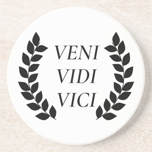 Dessous De Verre En Grès Veni Vidi Vici (Devant)