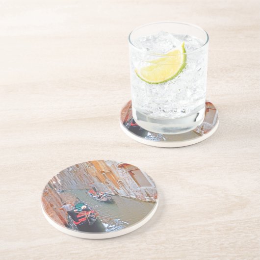 Dessous De Verre En Grès Venise - gondolier (Côté)