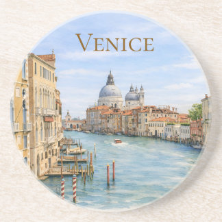 Dessous De Verre En Grès Venise Grand Canal Aquarelle