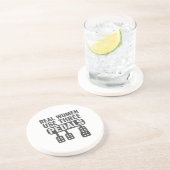 Dessous De Verre En Grès Véritables Femmes Utiliser Trois Pédales Drôle Man (Côté)