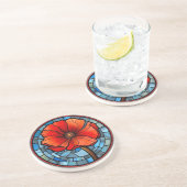 Dessous De Verre En Grès Verre à carreaux rouge (Côté)