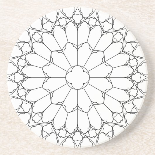 Dessous De Verre En Grès Verre de couleur rose (Devant)