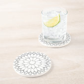 Dessous De Verre En Grès Verre de couleur rose (Côté)