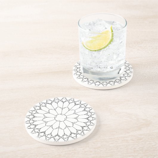 Dessous De Verre En Grès Verre de couleur rose (Côté)