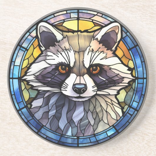 Dessous De Verre En Grès Verre doux Frisky Raccoon (Devant)