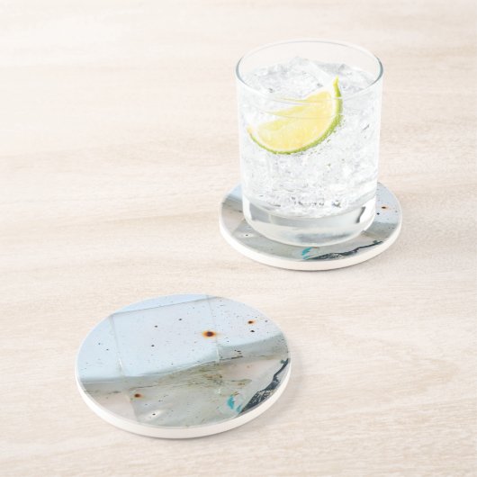 Dessous De Verre En Grès Verre fissuré et rouillé (Côté)