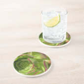 Dessous De Verre En Grès Vert (Côté)