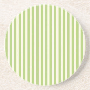 Dessous De Verre En Grès Vert clair rayé à petits carreaux vintage Fermette
