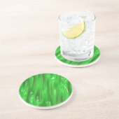 Dessous De Verre En Grès Vert de liquide (Côté)