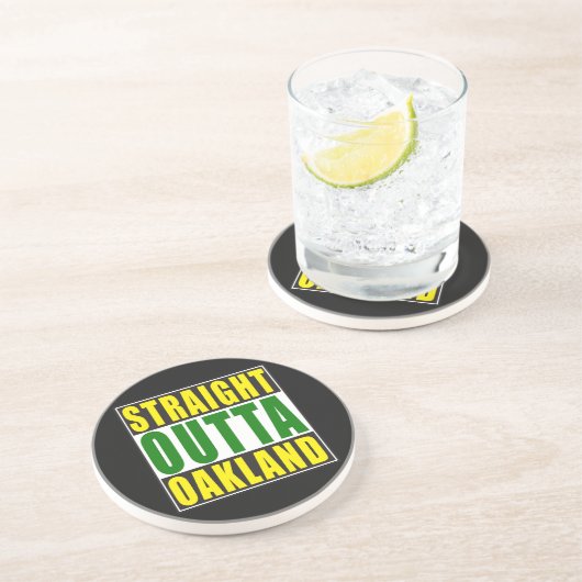 Dessous De Verre En Grès Vert droit d'Outta Oakland (Côté)