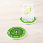 Dessous De Verre En Grès Vert géométrique Mandala-25436 (Côté)