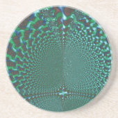 Dessous De Verre En Grès Vert Infini Avec Bleu (Devant)