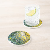 Dessous De Verre En Grès Vert jaune (Côté)