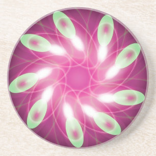 Dessous De Verre En Grès Vert s'échapper violet