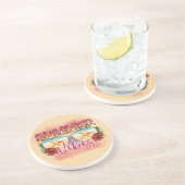 Dessous De Verre En Grès Vibes d'été | Épée | Plage côtière (Côté)