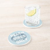 Dessous De Verre En Grès Vibes Plage Seulement Police Distante (Côté)
