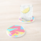 Dessous De Verre En Grès Vibes positives couleurs pastel Abstrait (Côté)