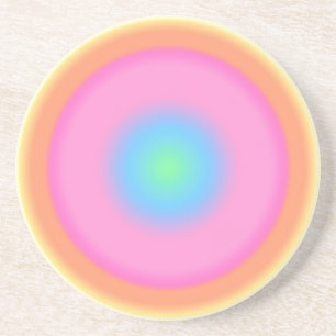 Dessous De Verre En Grès Vibrations positives - Dégradé radial coloré
