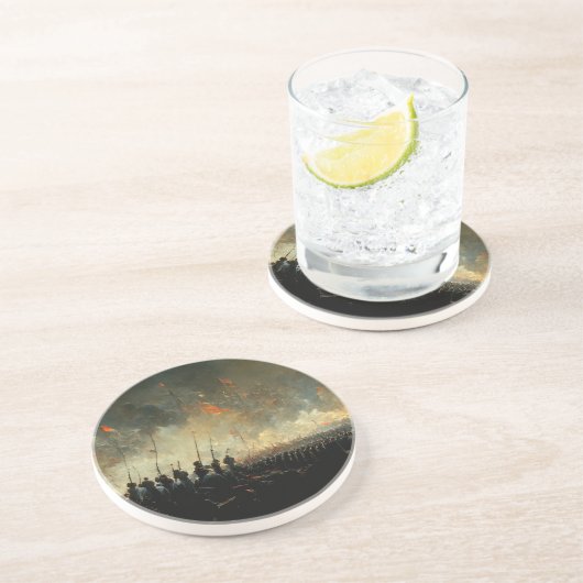 Dessous De Verre En Grès Victoire (Côté)