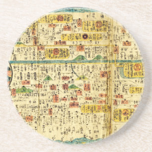 Dessous De Verre En Grès Vieille carte Kansai