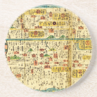 Dessous De Verre En Grès Vieille carte Kansai