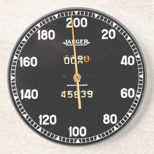 Dessous De Verre En Grès Vieille mesure de tachymètre d'une voiture de (Devant)