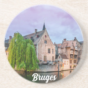 Dessous De Verre En Grès Vieille ville de Bruges et tour du Beffroi