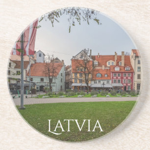 Dessous De Verre En Grès Vieille ville de Riga en automne