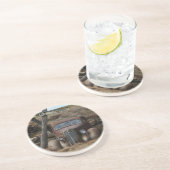 Dessous De Verre En Grès Vieille voiture (Côté)