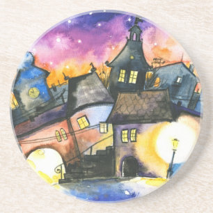 Dessous De Verre En Grès Ville