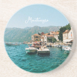 Dessous De Verre En Grès Ville côtière de Perast, Monténégro