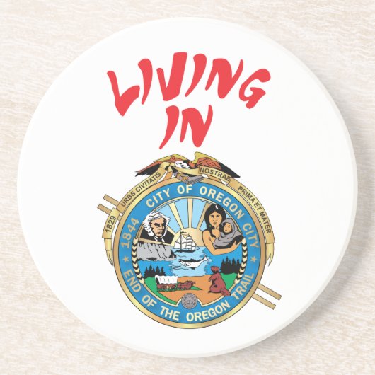 Dessous De Verre En Grès Ville d'Oregon (Devant)