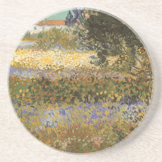 Dessous De Verre En Grès Vincent van Gogh - Jardin en fleurs (Devant)