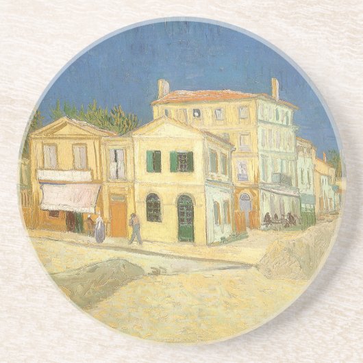 Dessous De Verre En Grès Vincent van Gogh - La Maison Jaune (La Rue) (Devant)