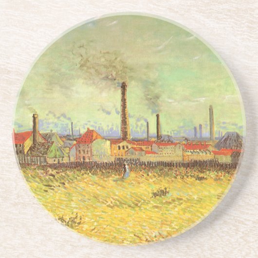Dessous De Verre En Grès Vincent van Gogh - Usines à Asnières (Devant)