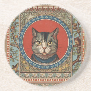 Dessous De Verre En Grès Vintage Cat's Life for Kitty Cat Classic