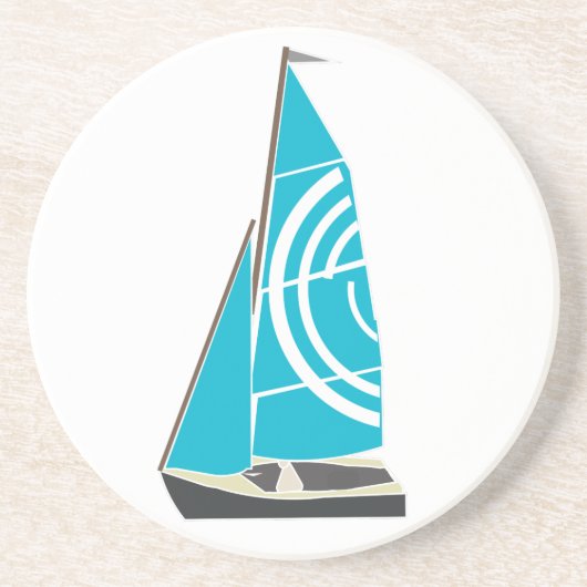 Dessous De Verre En Grès Vintage Dinghy (Devant)