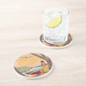 Dessous De Verre En Grès Vintage Hawaii Travel (Côté)