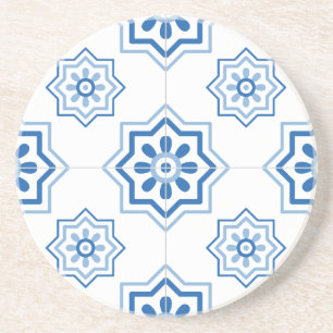 Dessous De Verre En Grès Vintage portugais Azulejo BLUE Tile Motif