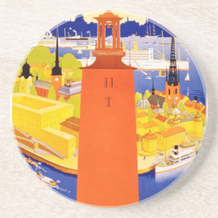 Dessous De Verre En Grès Vintage Stockholm