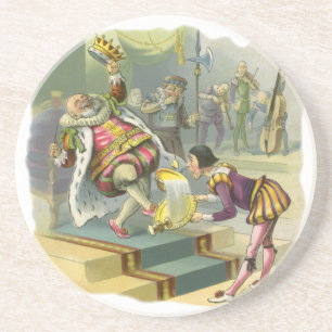 Dessous De Verre En Grès Vintage Vieux Roi Cole Nursery Rhyme Poème Chanson