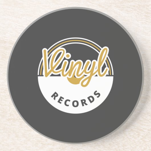 Dessous De Verre En Grès Vinyl record or (Devant)