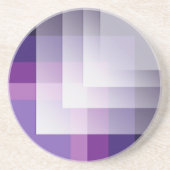 Dessous De Verre En Grès Violet et blanc (Devant)